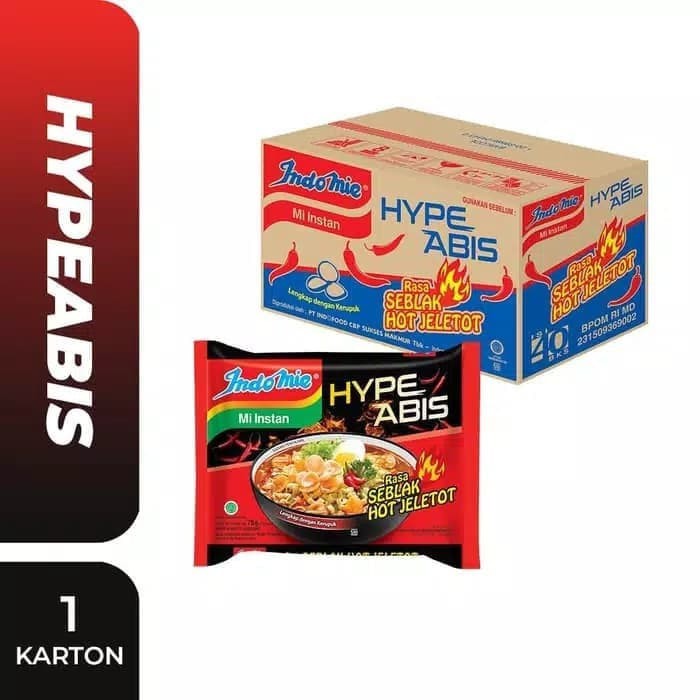 

Indomie Mie Kuah Hype Seblak Hot Jeletot Dus (40x75gr)