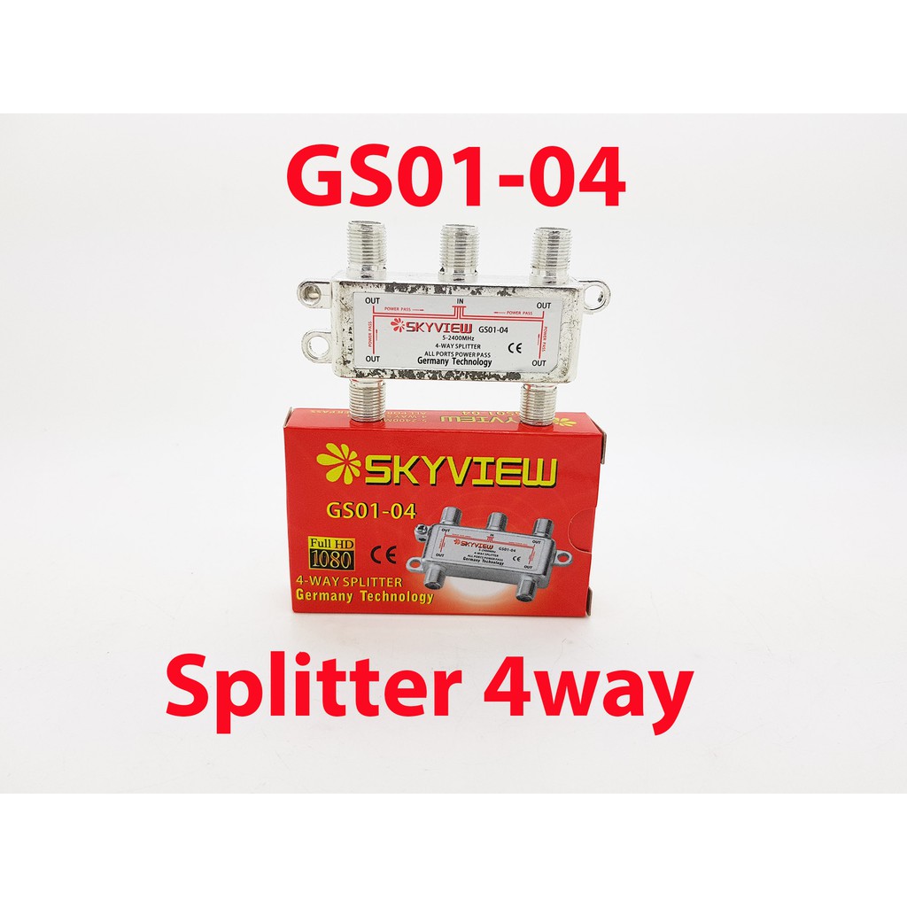 GS01-04 Splitter TV 4 way Skyview HD 1080P