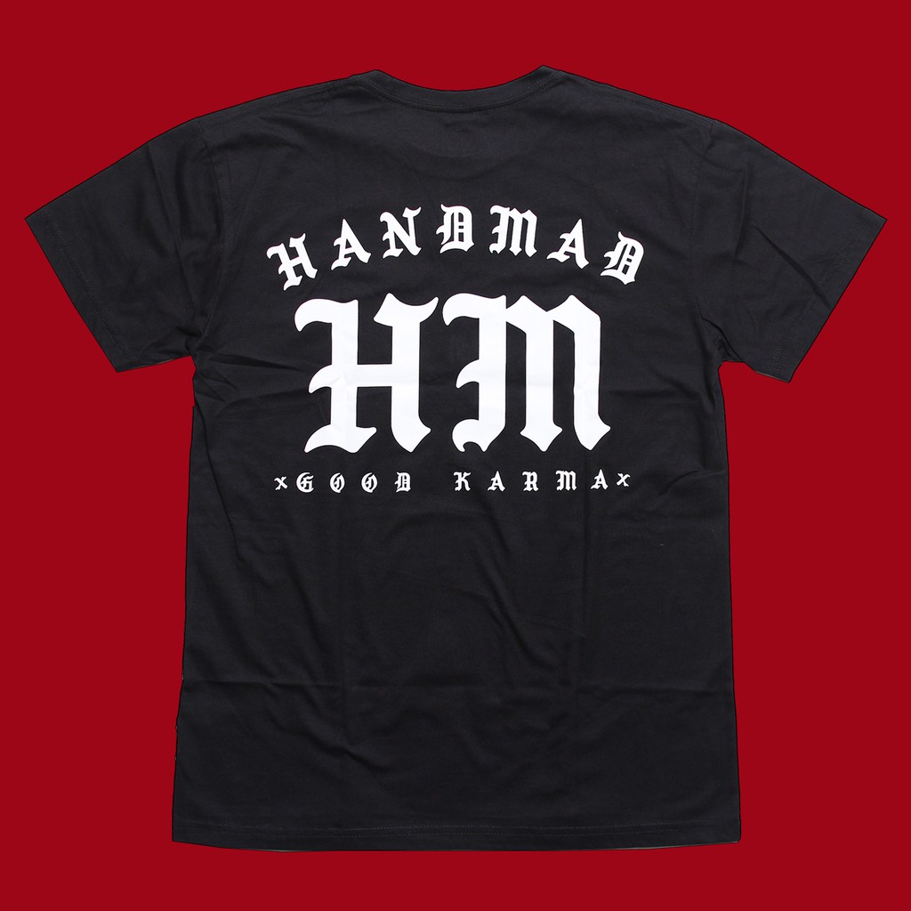 Kaos Pria Distro Original 100% HANDMAD - HM Black Men T-shirt Unisex