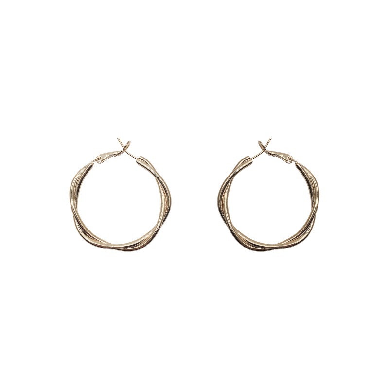 Anting Tusuk Gantung Wanita Bahan Metal Desain Geometri Hias Mutiara Gaya Korea / Retro Untuk Hadiah 2022