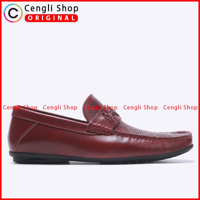 SEPATU PANSUS EVERBEST PRIA ORIGINAL LOAFER KULIT MERAH MAROON EM73