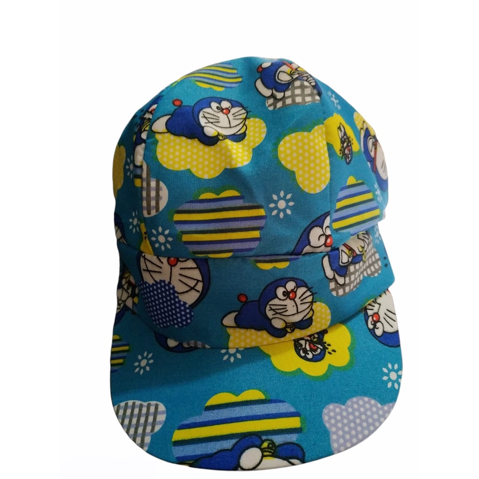 new Topi anak anak karakter doraemon karet usia 3-7thn/topi anak gaya trendy kartun kekinian/realpict/bisa COD