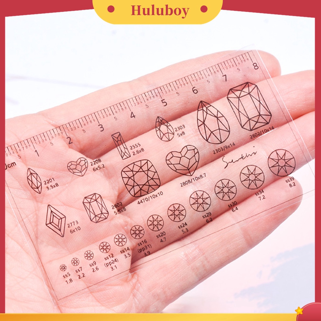 Huluboy Huluboy♡ Penggaris Kuku Palsu Bahan PVC Anti Air Untuk Nail Art