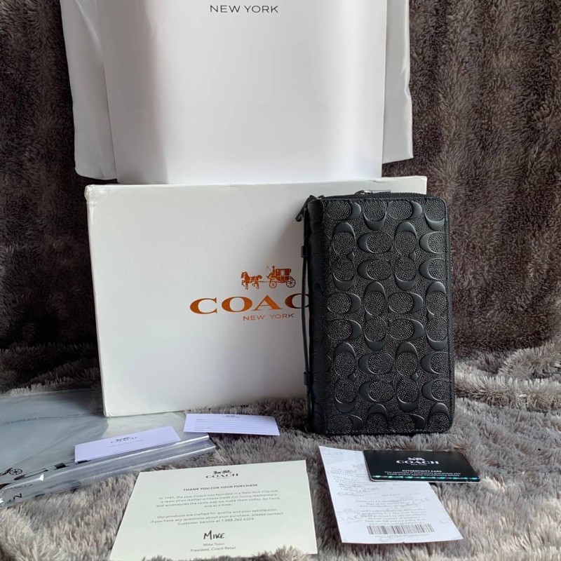 Coach Double Zip Travel Organizer in Signature Leather (F93245)