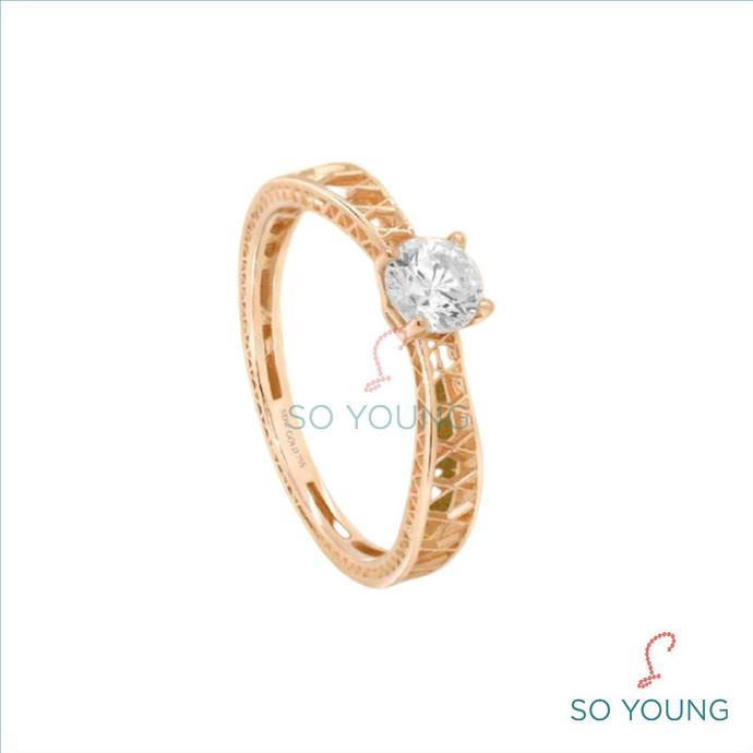 Cincin Sandra Dewi Gold Eiffel Series RI210408 Kadar 18K
