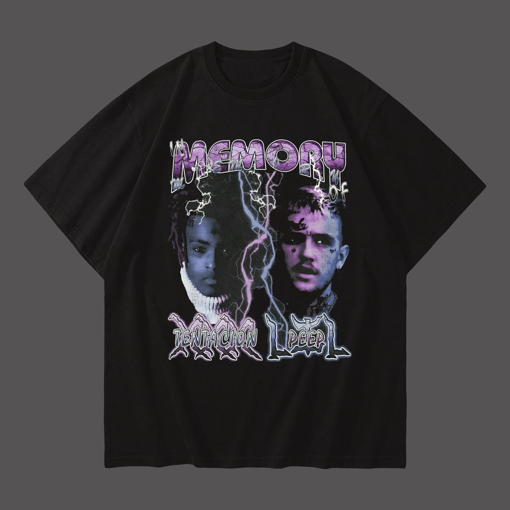 MEMORY XXXTENTACION DAN LIL PEEP VINTAGE OVERSIZE T-SHIRT