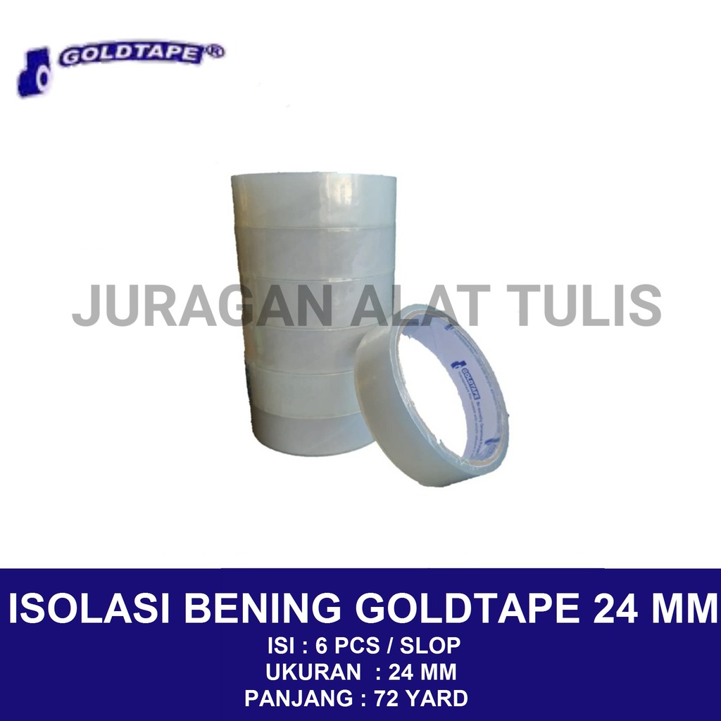 

ISOLASI / SELOTIP / PLESTER / LAKBAN BENING GOLDTAPE 24MM 72YARD