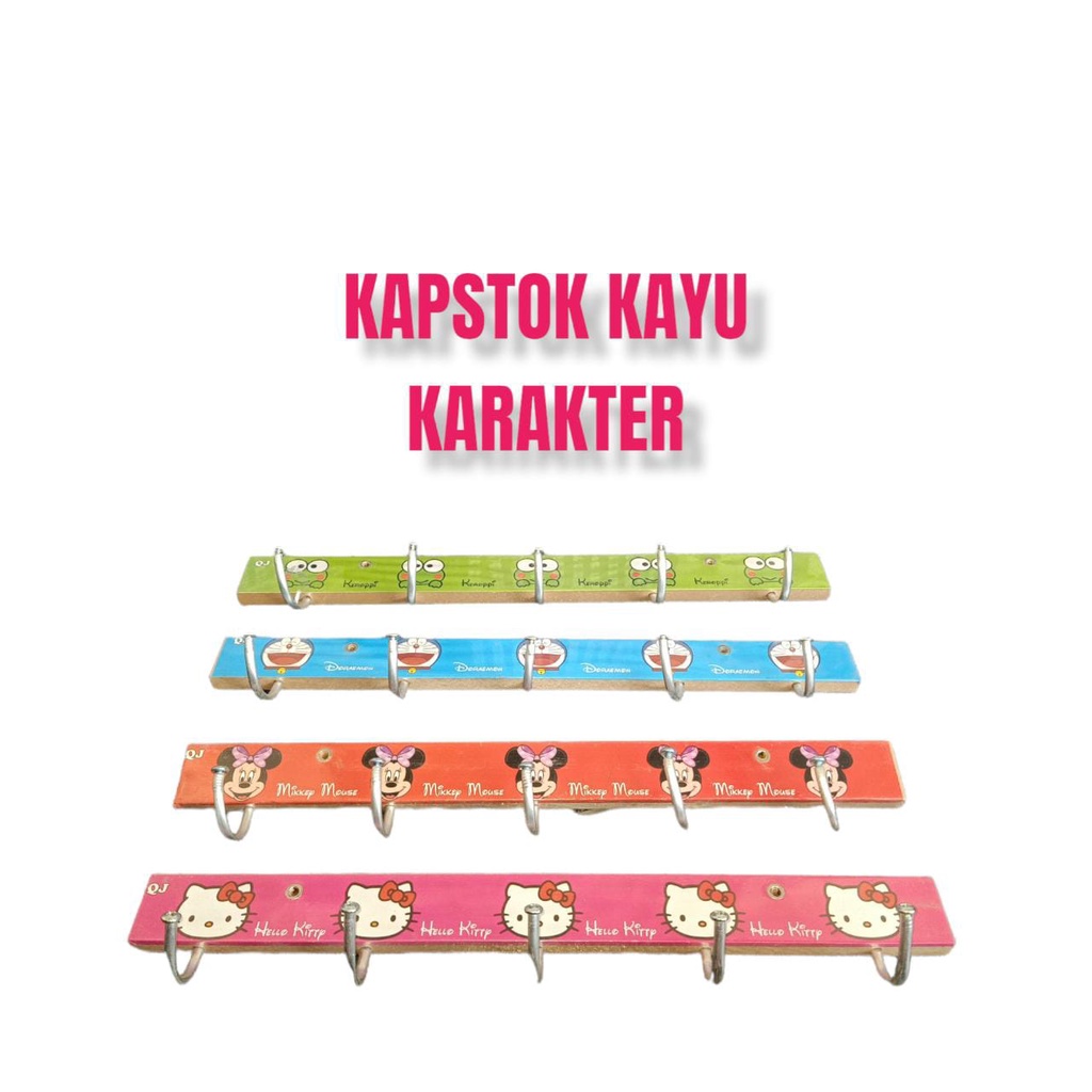 kapstok kayu karakter