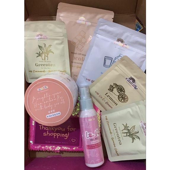 HAMPERS CAMILLE PRODUCT / SCRUB CAMILLE / FACEMIST CAMILLE / MASKER CAMILLE