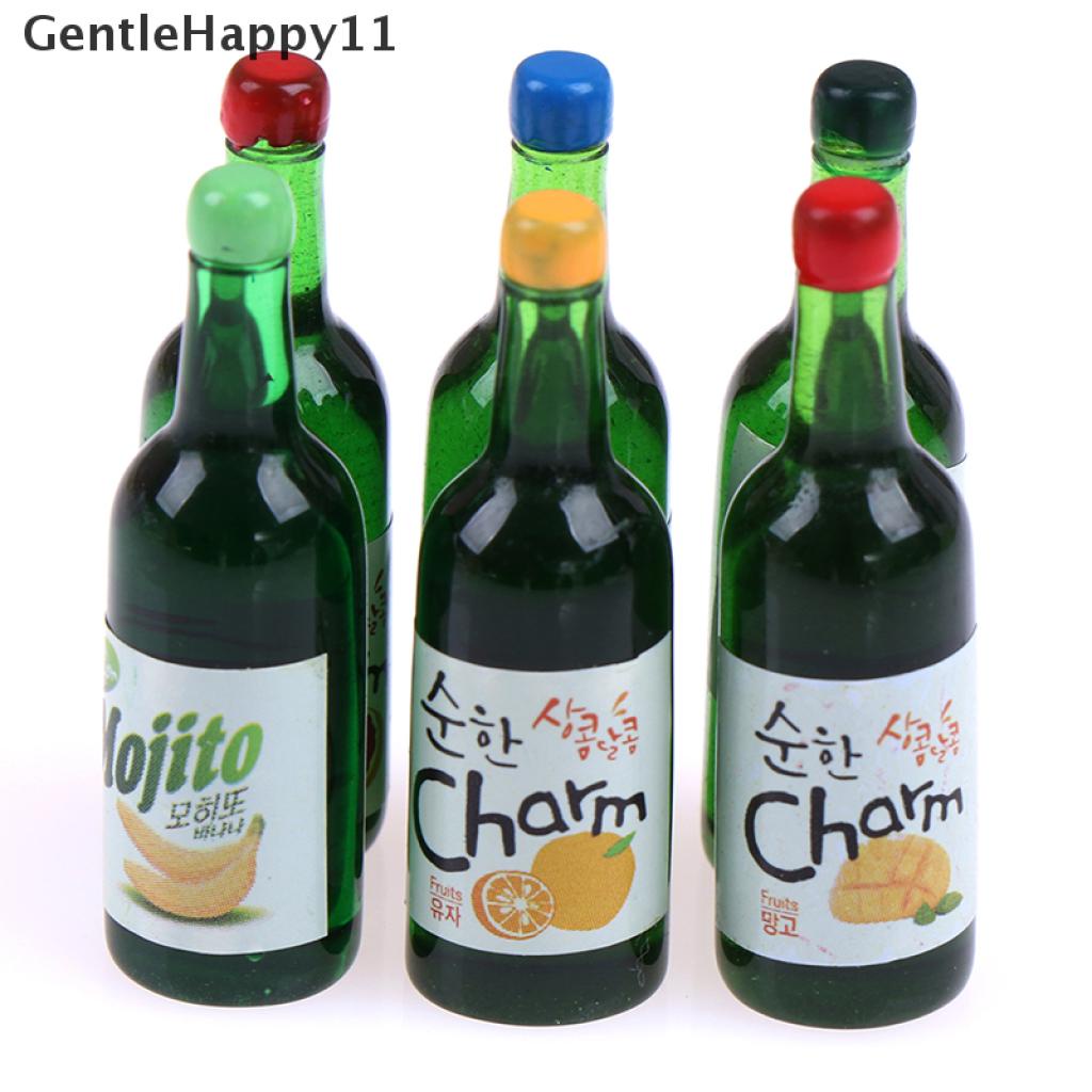 Gentlehappy 5Pcs Miniatur Botol Jus Buah Aksesoris Dapur Rumah Boneka 1: 12