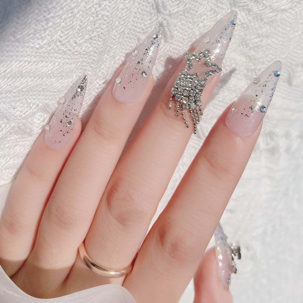 Mxbeauty Nail Art Rhinestones Jepang Shiny Cinta Hati Manikur Aksesoris Berlian Busur DIY Perhiasan Nail Art