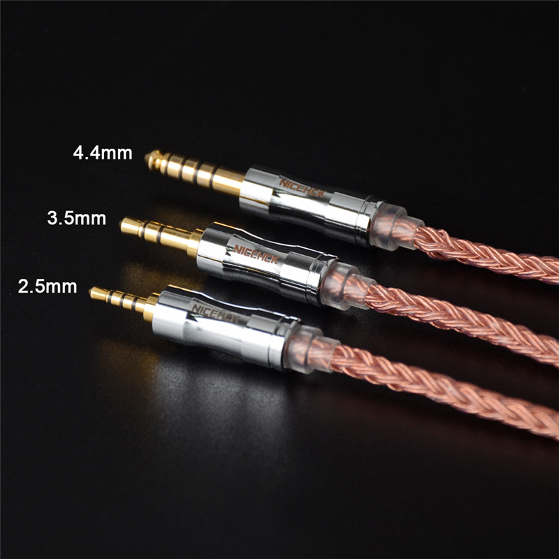 Nicehck C16-3 Kabel Tembaga 16 Inti Kemurnian Tinggi 3.5/2.5/4.4mm Plug Mmcx/2Pin/Qdc/Nx7 Pin Untuk Kz Z Z3X