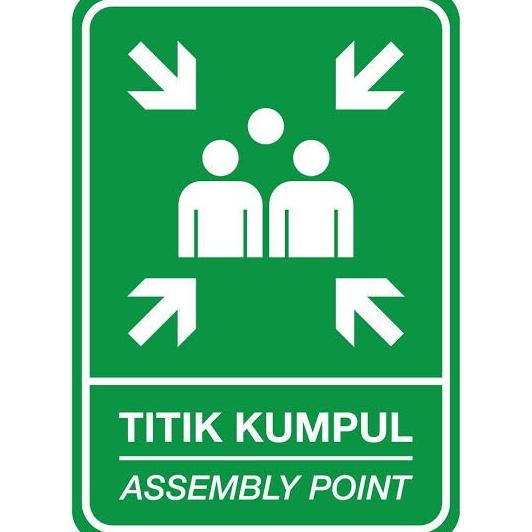

(BISA COD) rambu titik kumpul assembly point 40x60cm Custom BERMUTU Kode 1395