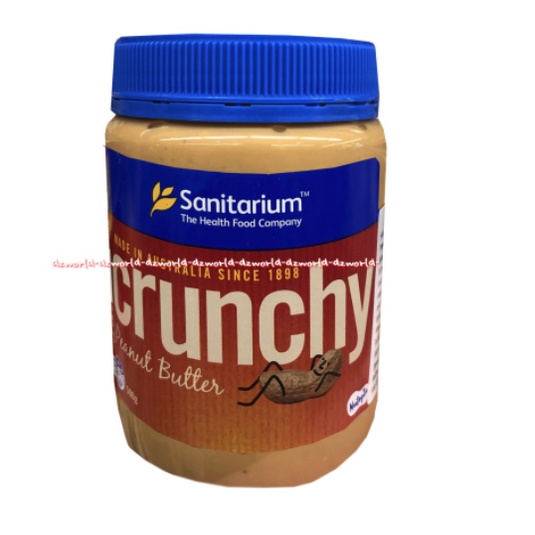 Sanitarium Crunch Peanut Butter Jam 500gr Jar Selai Kacang Australia Sani tarium Peanuts Nuts Pinut Saniittarium