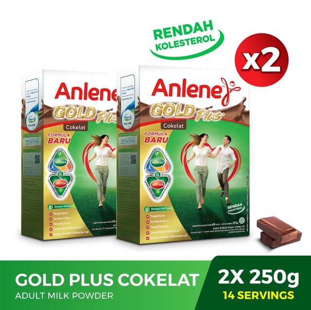 

Anlene Gold Plus Chocolate - Susu Bubuk 250 gr x 2pcs