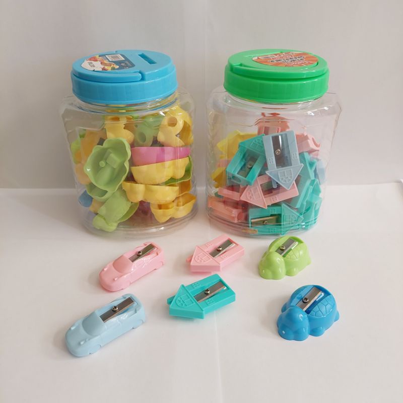 

dNoura SATU POT ( 24 PCS ) Serutan Ongotan Rautan Pensil Toples Motif Karakter Lucu
