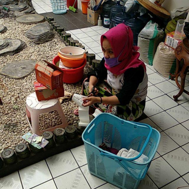 Baju Batik Kapel Keluarga/batik Cibulan Biru/batik Ayah Anak