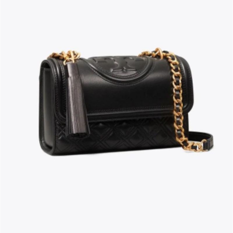 tory burch soft fleming small black