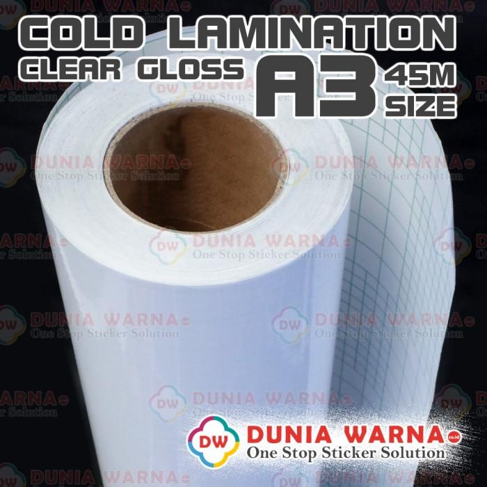 

[Cod] Cold Lamination Film Laminasi Dingin Vinyl Stiker Printing A3 Roll