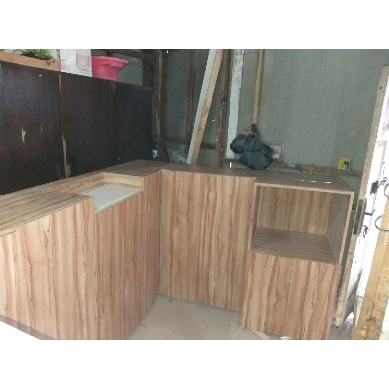 kitchen set minimalis pemasangan di tebet