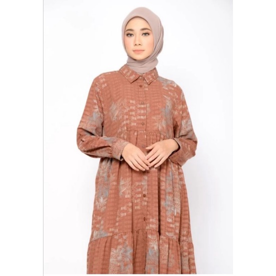 preloved gamis ZM chany dress jelita Indonesia edisi pulau muna brown XXL