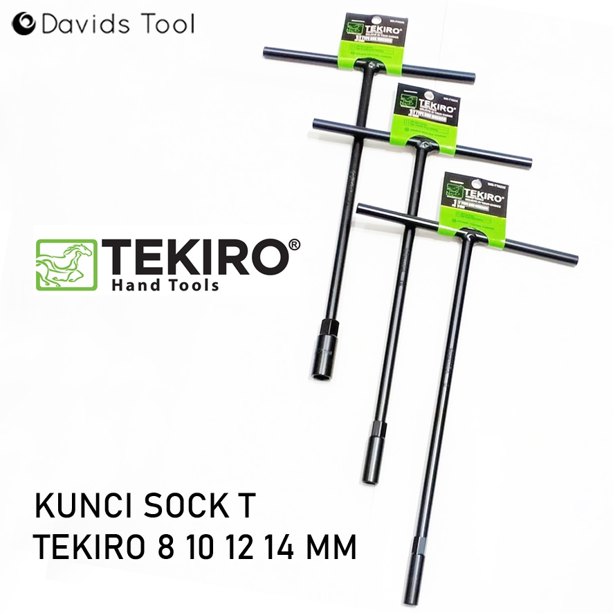 Tekiro kunci sok sock shock T hitam 8mm 10mm 12mm 14mm