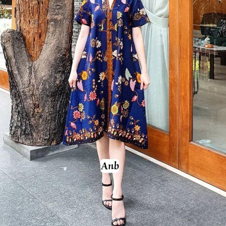 Terlaris.. dress batik modern || dress formal •| dress pesta •| dress batik jumbo •| drees jumbo kon