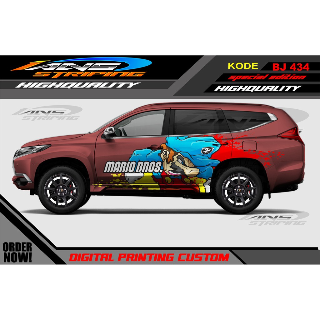 STICKER VARIASI MOBIL PAJERO, FORTUNER / DECAL STICKER MOBIL PAJERO / STIKER PAJERO / STIKER MOBIL