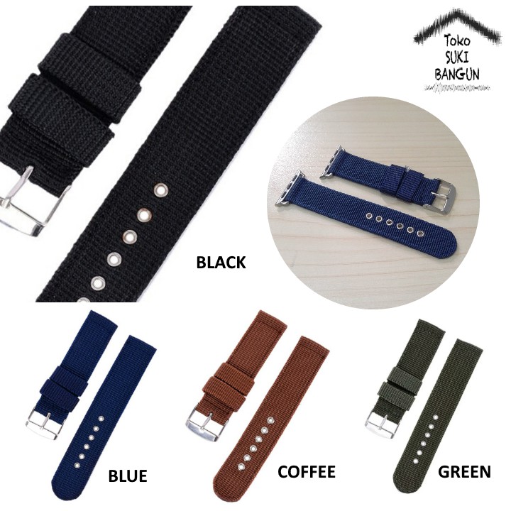 Strap Apple Watch Series 7 6 5 4 3 2 1 41mm 40mm 38mm TALI JAM Nylon Nato Army Buckle