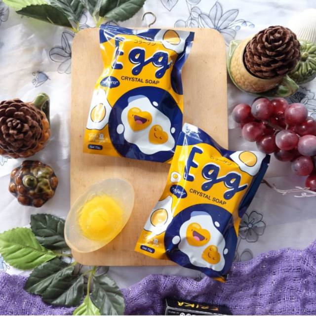 EGG CRYSTAL SOAP BY GLUTA FROZEN ORIGINAL / SABUN TELUR / SKINEST THAILAND ORIGINAL