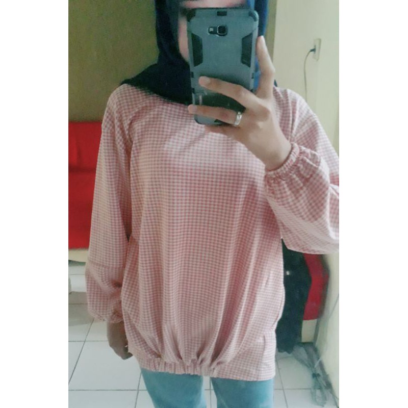 Tunik kotak / Tunik kaos /kaos oversize /kaos knit