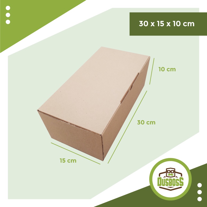 

Kardus 30 x 15 x 10 cm -- Die Cut dan easy usage--