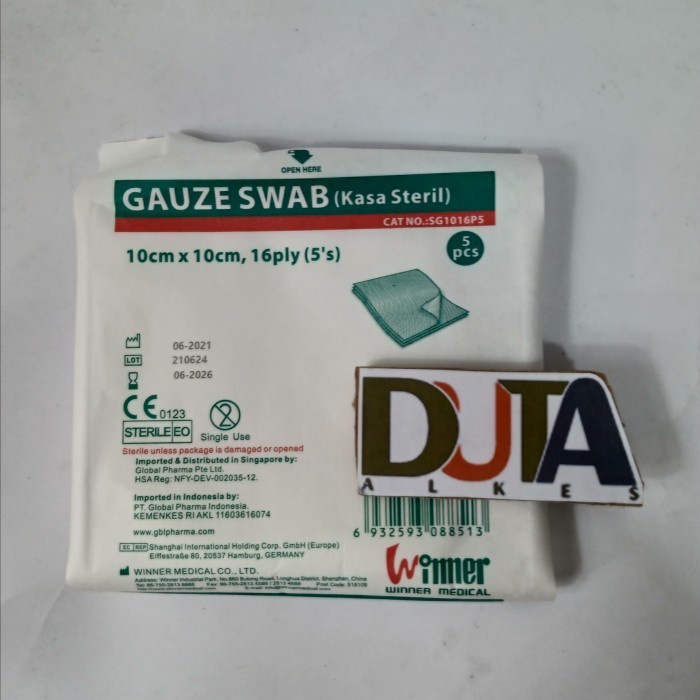 Jual Gauze Swab Winner Kasa Steril 10x10cm 10s 5s | Shopee Indonesia