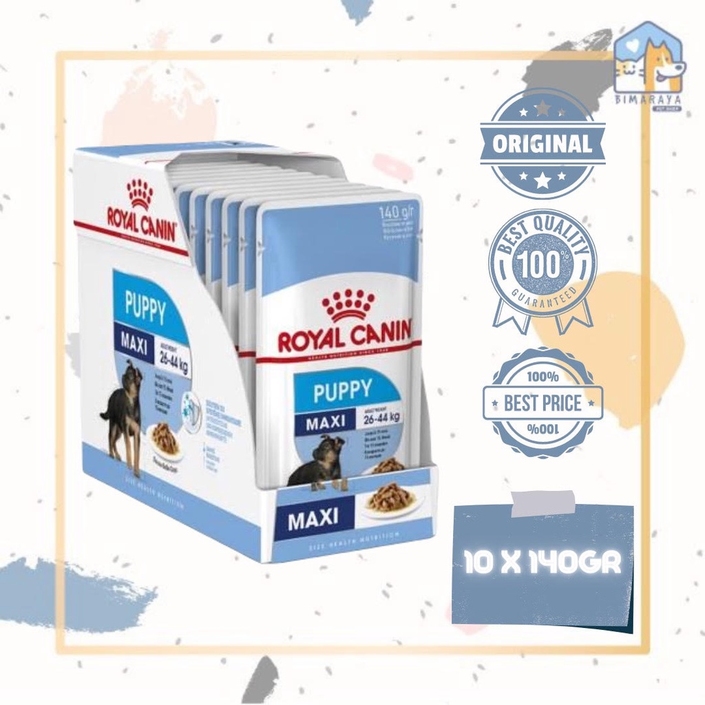 ROYAL CANIN MAXI PUPPY WET FOOD 10 X 140GR (BOX)