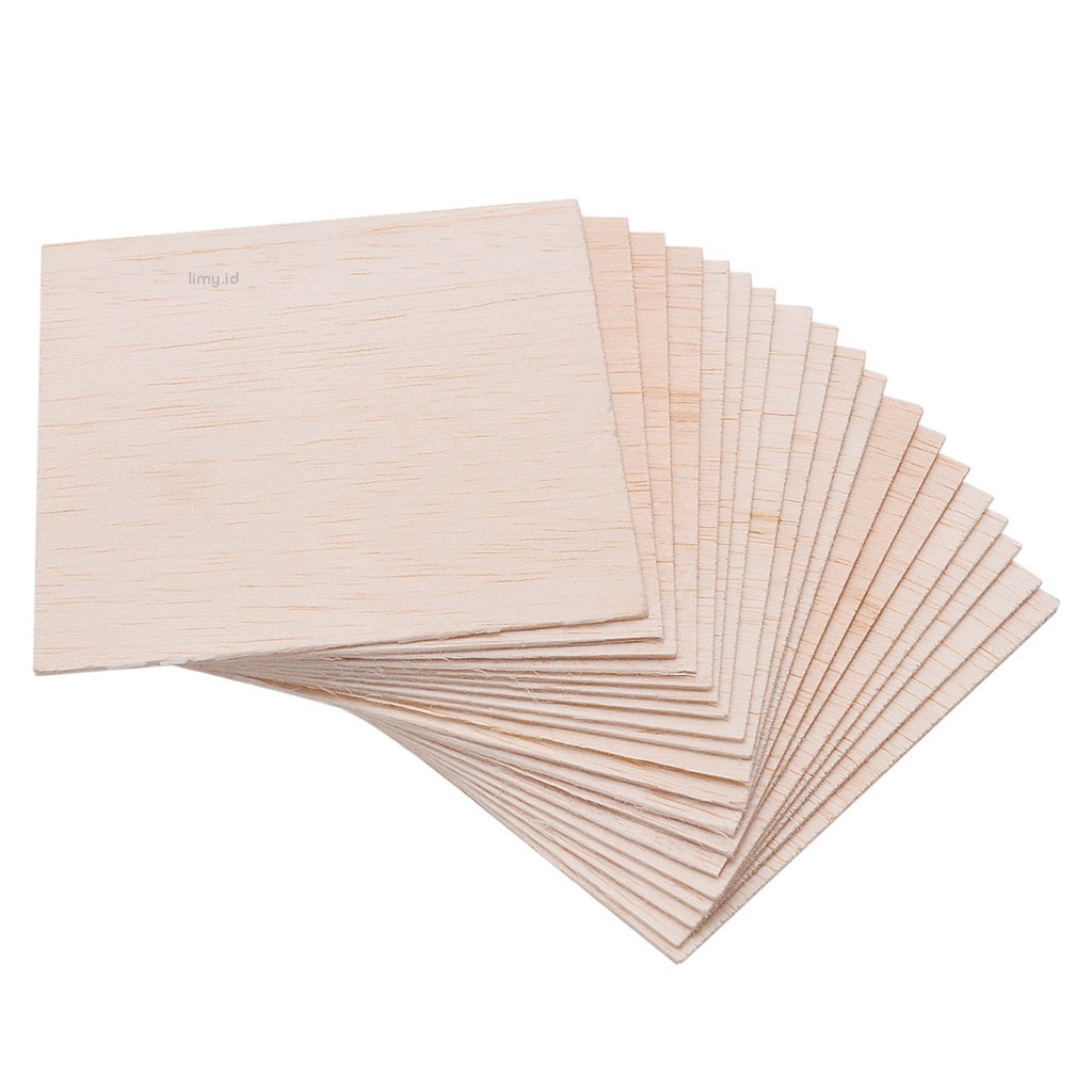  limy 20Pcs 100x100x1mm Papan Kayu  Balsa  untuk Membuat 