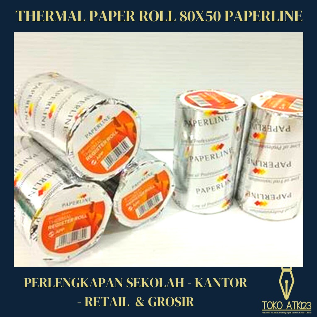 Thermal Paper Roll / Kertas Kasir / Struk Kasir Merk Paperline 80x50