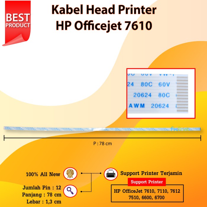 Kabel Flexible Print Head HP Officejet 6600 6700 7110 7610 7612 7510