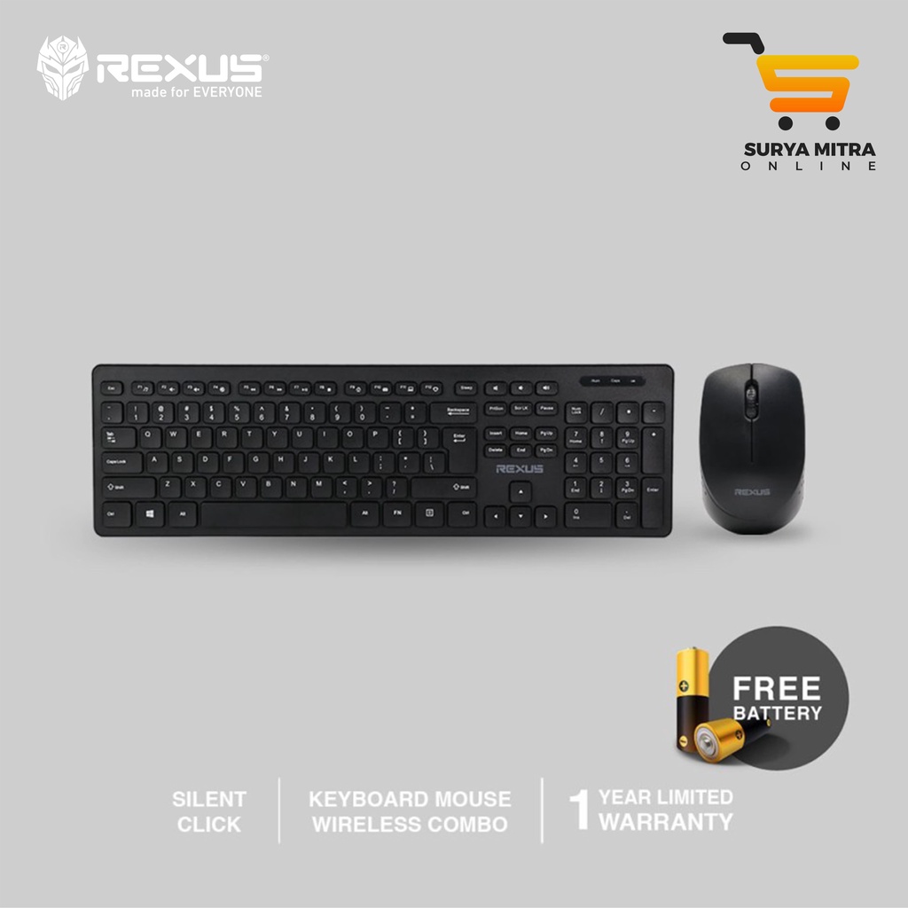 KEYBOARD MOUSE WIRELESS REXUS KM8