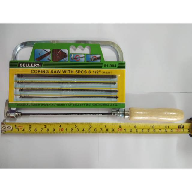 Gagang gergaji triplex plus mata gergaji isi 5pcs / Coping saw