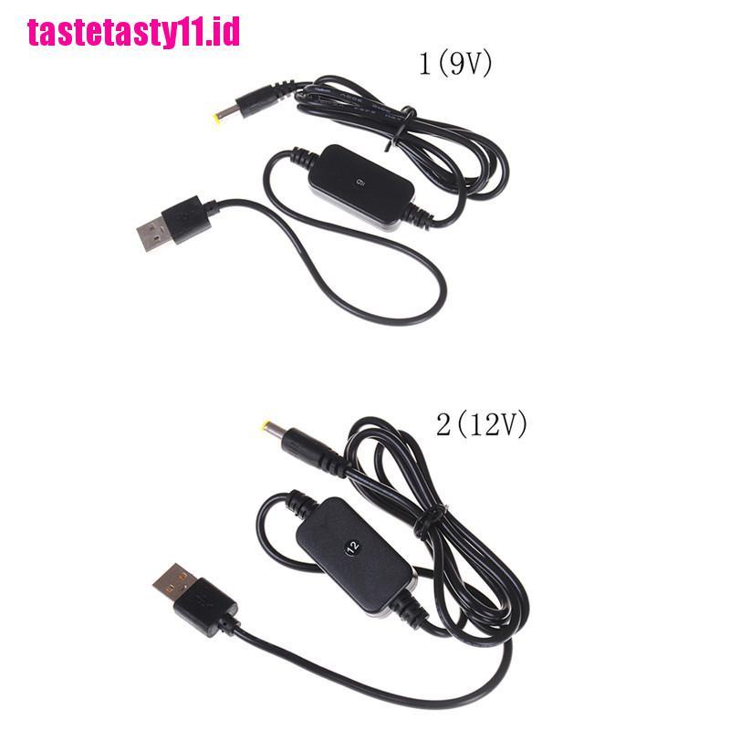 Kabel Konverter Konektor USB DC-DC 5V Ke 9V / 12V Jack 5.5x2.1mm