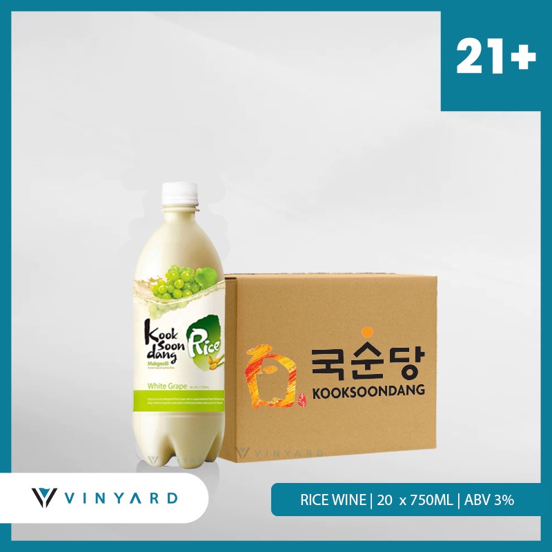 1 Dus KookSoonDang Makgeolli White Grape Rice Wine 750 ml ( Khusus Pengiriman Instant )