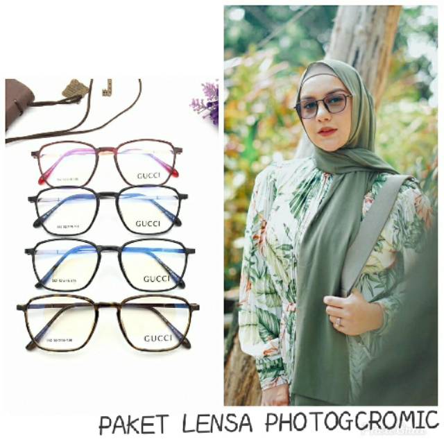 PROMO..... PAKET LENSA PHOTOGCROMIC PLUS/MINUS | KACAMATA MINUS | KACAMATA ANTI RADIASI GUCCI 362