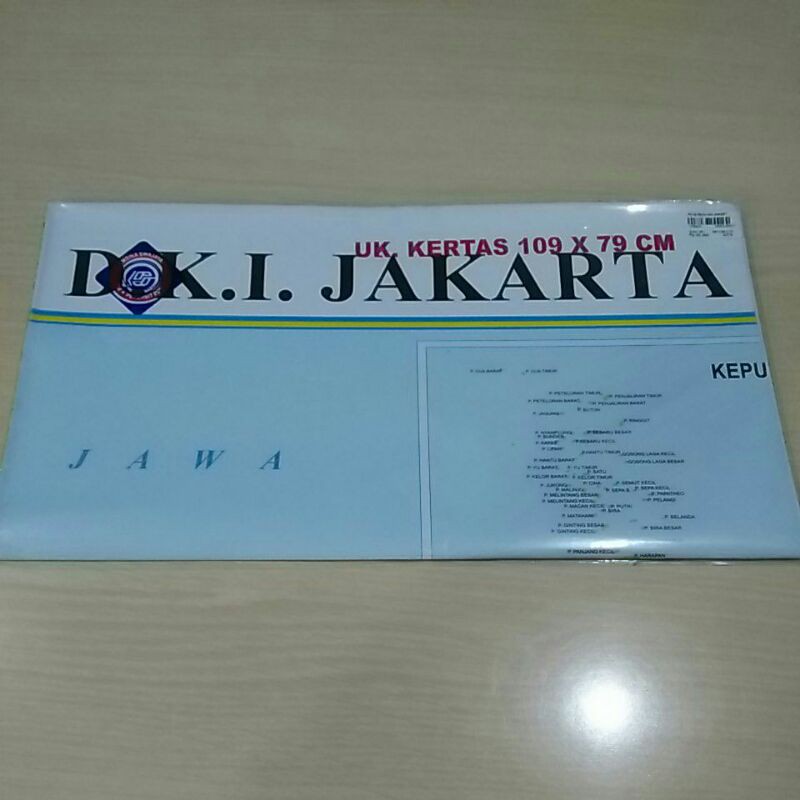 

peta propinsi dki jakarta ukuran 109x79 cm