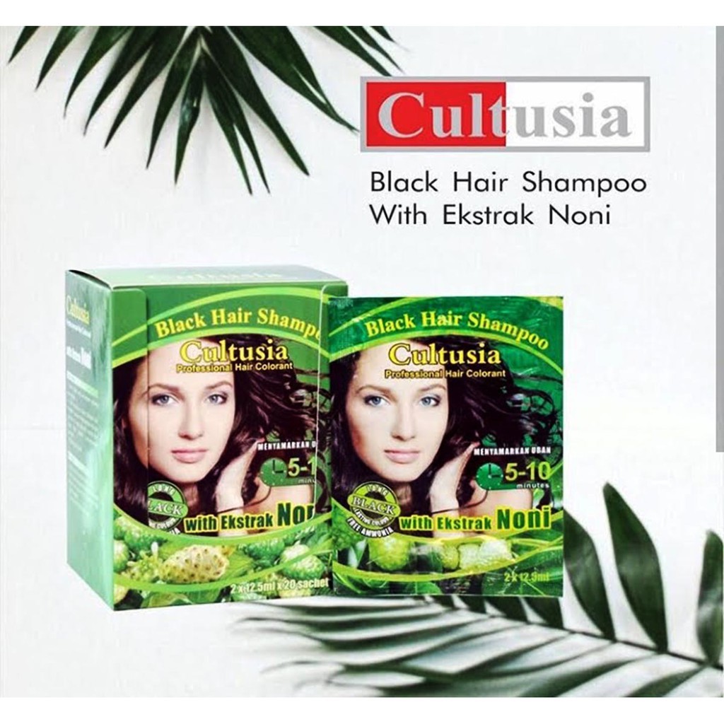 Cultusia Black Hair Shampo Extra Noni Sachet ORIGINAL-BPOM