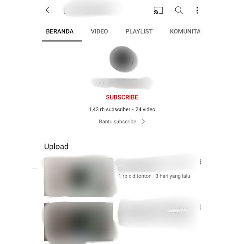 (TERJUAL) Akun YouTube 1.4k subscribers (belum monetisasi)