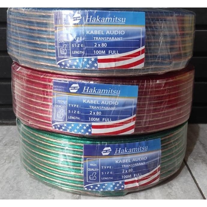 JUAL KABEL LISTRIK TRANSPARAN SERABUT Audio Speaker 2 JALUR Berbagai Ukuran .