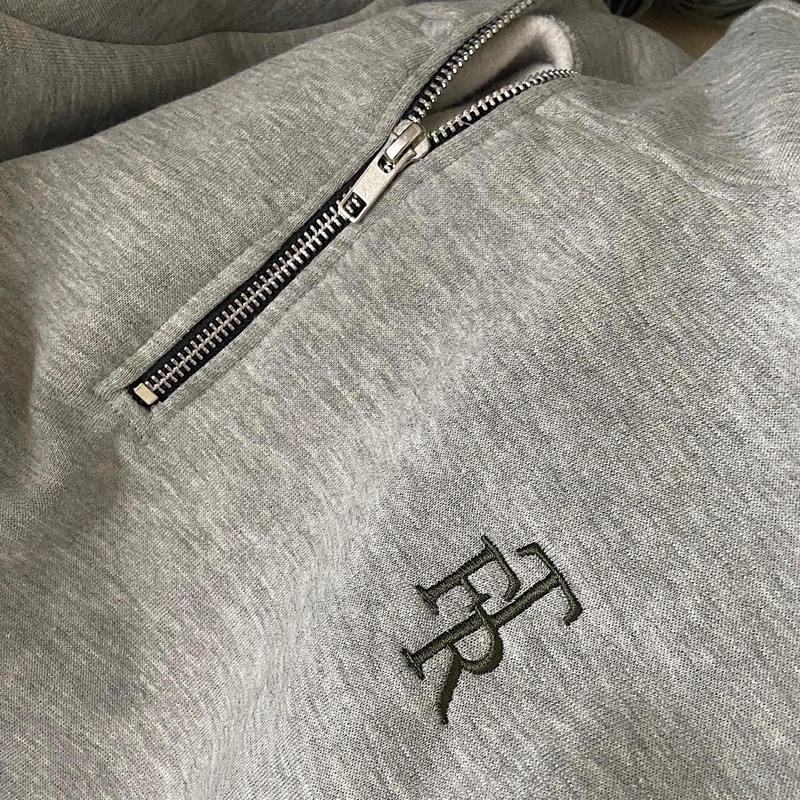 First Time Round - Quarter Zip Sweatshirt - Grey