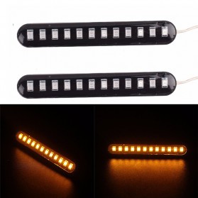 MALUOKASA Lampu Indikator Rem dan Sein Sepeda Motor 12 LED - QM202 - Black