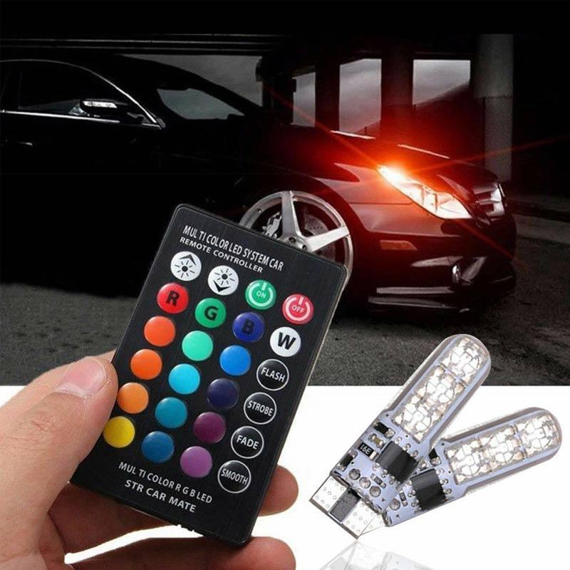 [GRADE A+] LAMPU LED REMOTE T10 LAMPU SEN LAMPU REM LAMPU KOTA RGB BISA GANTI WARNA