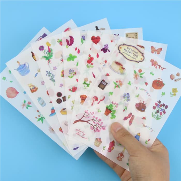 ASHLING VALE Diary Deco Stickers - Hapy Live (6pcs)